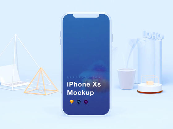 iPhone X手机模板sketch+psd+aep