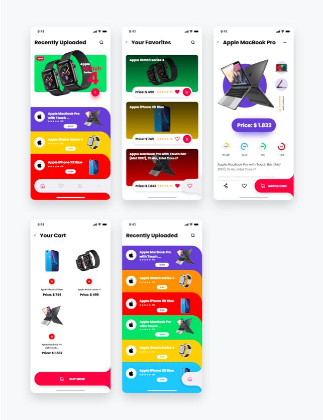 数码电商类APP整套UI源文件
