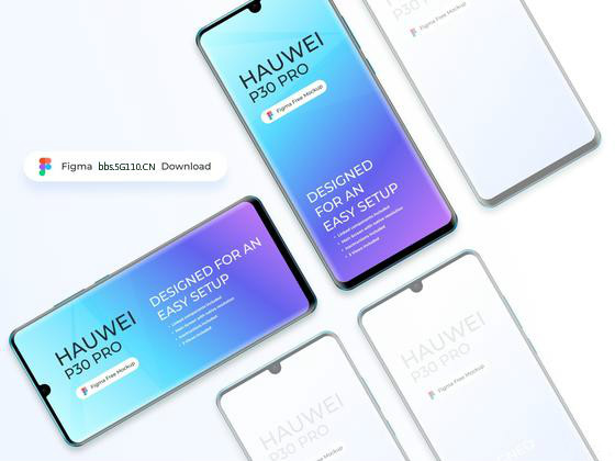华为P30 Pro Mockup .fig .svg素材下载