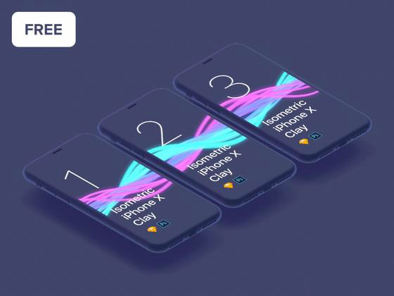 iphone x 透视效果mockup .psd下载