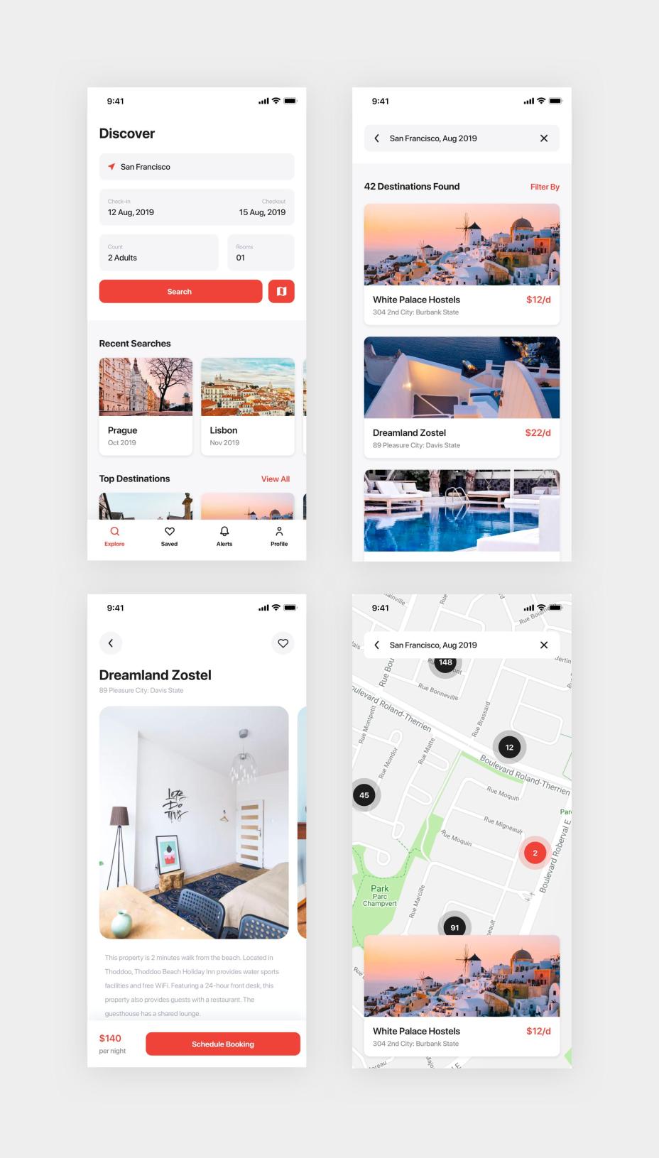 酒店预订类APP UIkit sketch资源分享