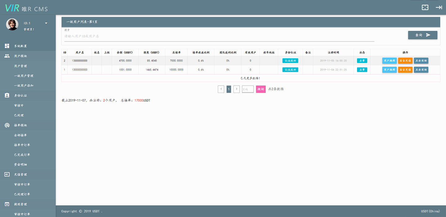 【USDT虚拟货币】金融理财接单返利程序源码[无加密授权]